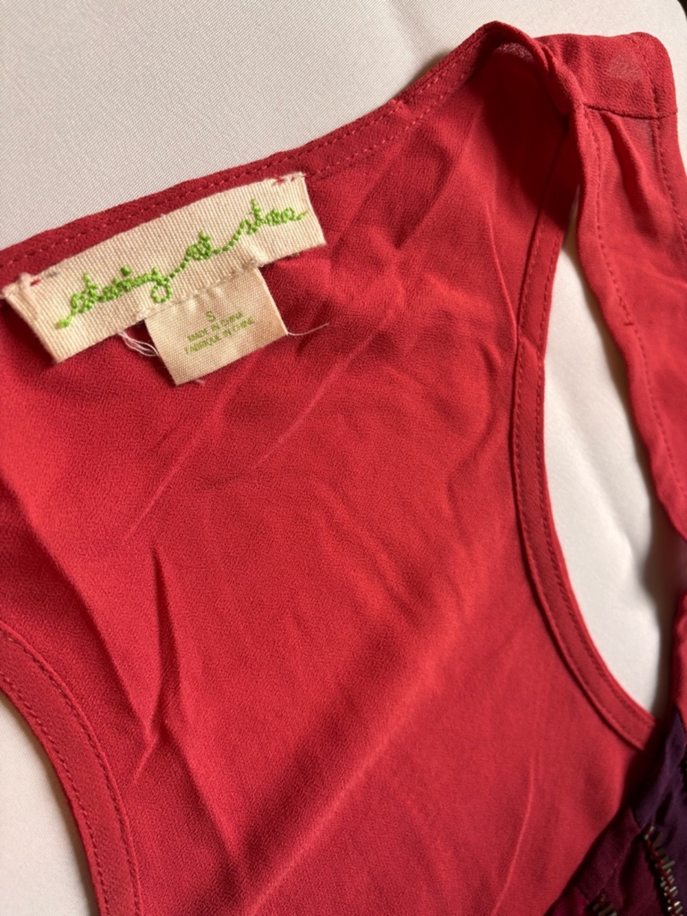 Staring at Stars by Anthropologie| Beaded Coral Tank – Size S - Picture 4 of 8